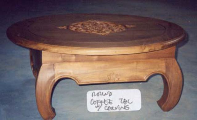 RoundCoffeeTableWithCarving 